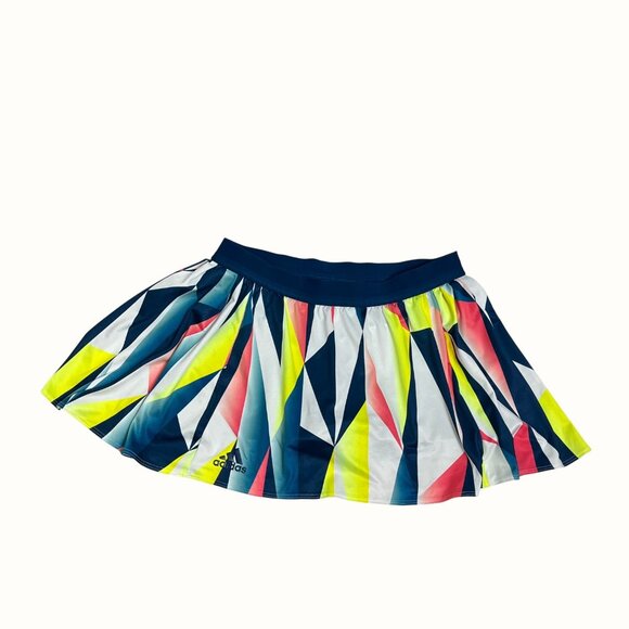 Adidas US Open Geometric Print Climalite Tennis Skirt with Built-In Shorts Sz M - Picture 10 of 10